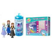 Pakiet PROMOCJA Mattel Lalka Mini Frozen Color Reveal+Pamiętnik Jednorożec Stn2616	 (498552+402875)