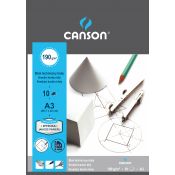 Blok techniczny Canson A3 biały 190g 10k [mm:] 297x420 (100554887)