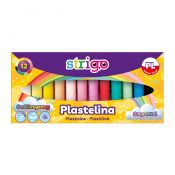 Plastelina Strigo 12 kol. 12 k   ( 6x klasyczny 6x pastel) 5902315579682 mix (SSC333)