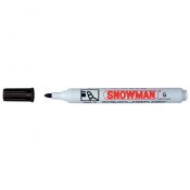 Marker permanentny Snowman, czarny okrągła końcówka