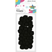 Pompony Titanum Craft-Fun Series poliestrowe czarne 30 szt