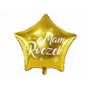 Balon foliowy Partydeco Gwiazdka - Mam Roczek, 48cm, złoty 19cal (FB86M)