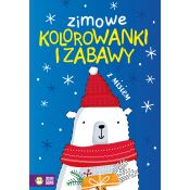 Książeczka edukacyjna Zimowe kolorowanki i zabawy z misiem Zielona Sowa