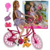 Lalka na rowerze z pieskiem [mm:] 290 Ciuciubabka (S101261)