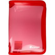 Teczka PP Titanum A5 na suwak transparentna czerwona (TZREA5)