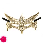 Maska koronkowa glamour złota Arpex (KM3355)