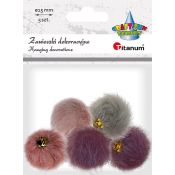 Pompony Titanum Craft-Fun Series zawieszki mix 50 szt (24BR0201-1#,7#,4#)