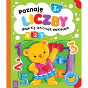 Książeczka edukacyjna Aksjomat Poznaję liczby. Uczę się, koloruję, naklejam. 3+