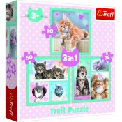 Puzzle Trefl Słodkie zwierzaki 3w1 el. (34862)