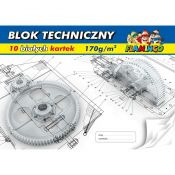 Blok techniczny Flamingo A4 biały 170g 10k [mm:] 210x297