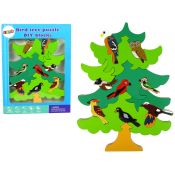 Puzzle Lean Drewniane Drzewo Ptaki Leśne DIY Klocki Drewniane Puzzle Trójwymiarowa (10136)