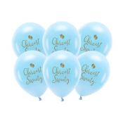 Balon gumowy Partydeco Eco Chrzest Święty niebieski 330mm (ECO33P-204-011-6)