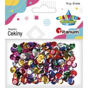Cekiny Titanum Craft-Fun Series okrągłe kolorowe 14g (CO041)