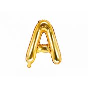 Balon foliowy Partydeco Litera A, 35cm, złota 14cal (FB2M-A-019)