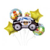 Balon foliowy Godan zestaw Policja, 5 szt (BZ-HPOL)