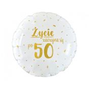 Balon foliowy Godan Życie zaczyna się po 50 18cal (FG-OZ50)