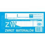 Druk samokopiujący ZW zwrot materiałów 1/3 A4 80k. Michalczyk i Prokop (353-8)