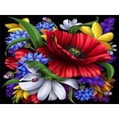 Mozaika bukiet kwiatów (GLD60144)