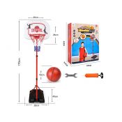 Kosz (obręcz) zestaw do gry w koszykówkę, regulacja podstawy kosza do 170cm, tablica 38x29cm, piłka i pompka Adar (561830)