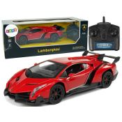 Samochód R/C 1:24 Lamborghini Veneno Czerwone 2.4 G Światła Lean (9739)