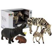 Figurka Lean Zwierzęta Afryka Hipopotam Zebra (7116)