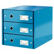 Pojemnik z szufladami Leitz Click & Store niebieski 3 szuflad [mm:] 286x282x358 (60480036)