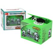 Skarbonka Panda Nauka Oszczędzania Miś Zielone Pudełko plastik Lean (17586)