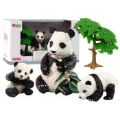 Figurka Lean Figurka Zwierzęta Zestaw Panda Jedząca z Małymi (12355)