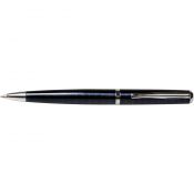 Długopis obrotowy 10B1-DC Titanum metalowy grafitowy w kratkę srebrne wykończenie niebieski wkład 0,7 mm