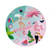Talerz jednorazowy Godan Kolekcja Summer - Lets Party (surfing) śr. 180mm 6 szt (PG-TPS6)