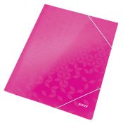 Teczka kartonowa na gumkę WOW A4 różowy metaliczny 80g Leitz (39820023)