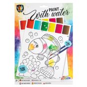 Zestaw kreatywny dla dzieci obrazki 10 arkuszy z farbami wodnymi Grafix (150074)