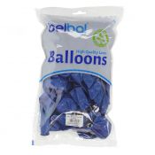 Balon gumowy Partydeco metalizowany niebieski 12cal
