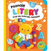 Książeczka edukacyjna Aksjomat Poznaję litery. Uczę się, koloruję, naklejam. 3+