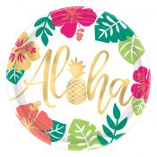 Talerz jednorazowy Amscan aloha (591953)