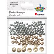 Perełki Titanum Craft-Fun Series srebrne, miedziane, kość słoniowa mix (5047)