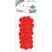 Pompony Titanum Craft-Fun Series czerwone 30 szt