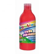 Farby plakatowe Bambino Bambino w butelce 500 ml kolor: czerwony 500ml 1 kolor. (czerwona)