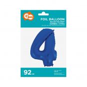 Balon foliowy Godan cyfra 4 NIEBIESKA 91 cm (FG-C85N4)