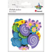 Naklejka (nalepka) Craft-Fun Series piankowe 3D motyle, kwiaty, ślimaki Titanum (M-06)