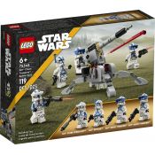 Klocki konstrukcyjne Lego Star Wars Zestaw bitewny – żołnierze-klony z 501. legionu (75345)