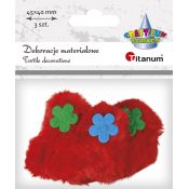 Ozdoba materiałowa Titanum Craft-Fun Series serca futerkowe (MTCR-BY298)