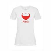 Koszulka serce Polska, damska rozmiar L Arpex (SP7553-L-5085)
