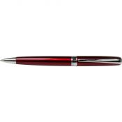 Długopis obrotowy 30B400L Titanum metalowy czerwona obudowa srebrne wykończenie niebieski wkład 0,7 mm