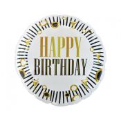 Balon foliowy Godan Happy Birthday (B&G Party), paski, okrągły 18cal (FG-OHBP)