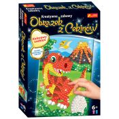 Zestaw kreatywny dla dzieci Cekinowe obrazki dinozaur Trex Ranok Creative (9503007000)