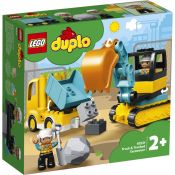 Klocki konstrukcyjne Lego Duplo ciężarówka i koparka gąsienicowa (10931)