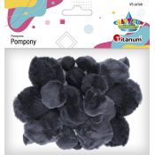 Pompony Titanum Craft-Fun Series czarne 45 szt (16073B)