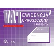 Druk offsetowy Ewidencja uproszczona sprzedaży A5 32k. Michalczyk i Prokop (Vu-55)