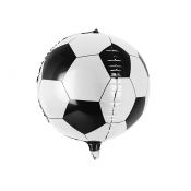 Balon foliowy Partydeco piłka biało-czarna 40 cm (FB19)